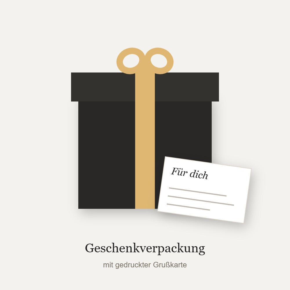 KARVA Geschenkverpackung mit gedruckter Grußkarte